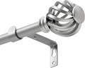 Luvenia Silver Decorative Curtain Rods, 28 to 48 Inch, Small Curtain Rod by Luvenia