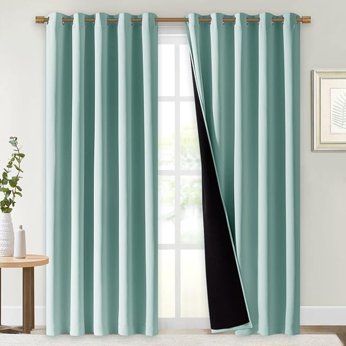 NICETOWN 100% Blackout Window Curtain Panels, Cold and Full Light Blocking by NICETOWN