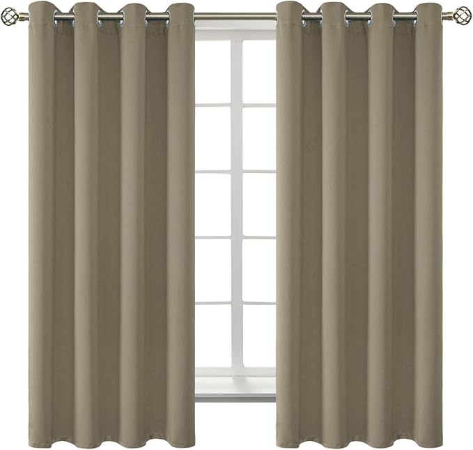 BGment Room Darkening Curtains 63 Inches Long by BGment