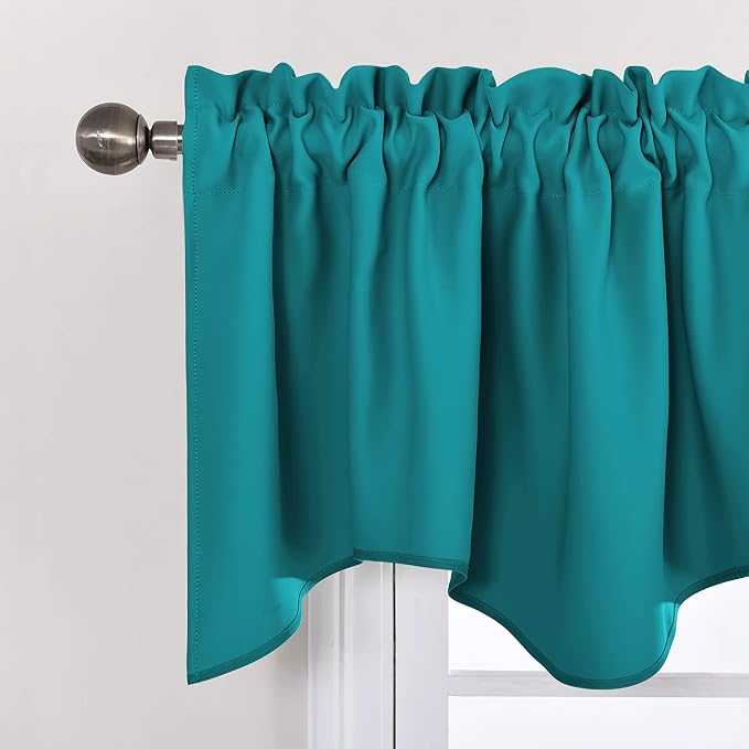 NICETOWN Blackout Valances Scalloped Tier Drape - Image 4