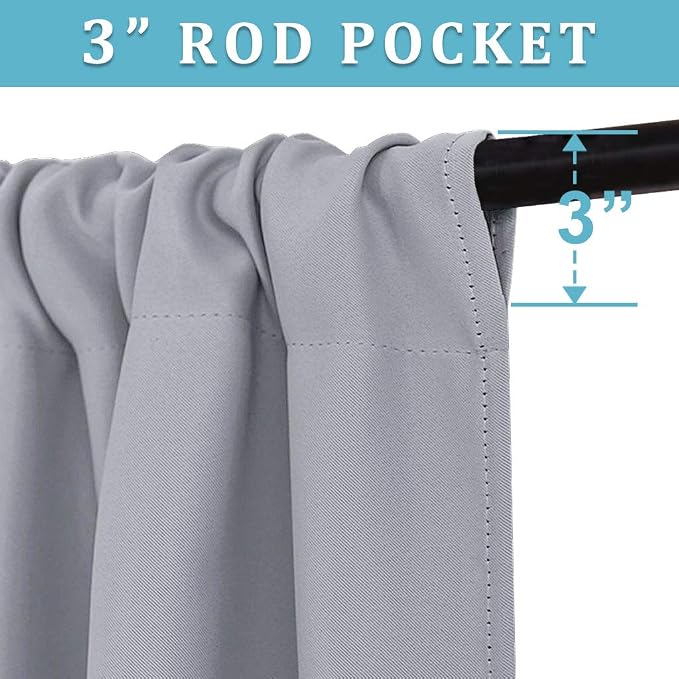 RYB HOME Short Blackout Curtains - Image 2