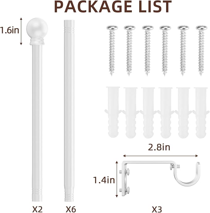 SMODBRODRE Curtain Rods for Window 32 to 120 - Image 6