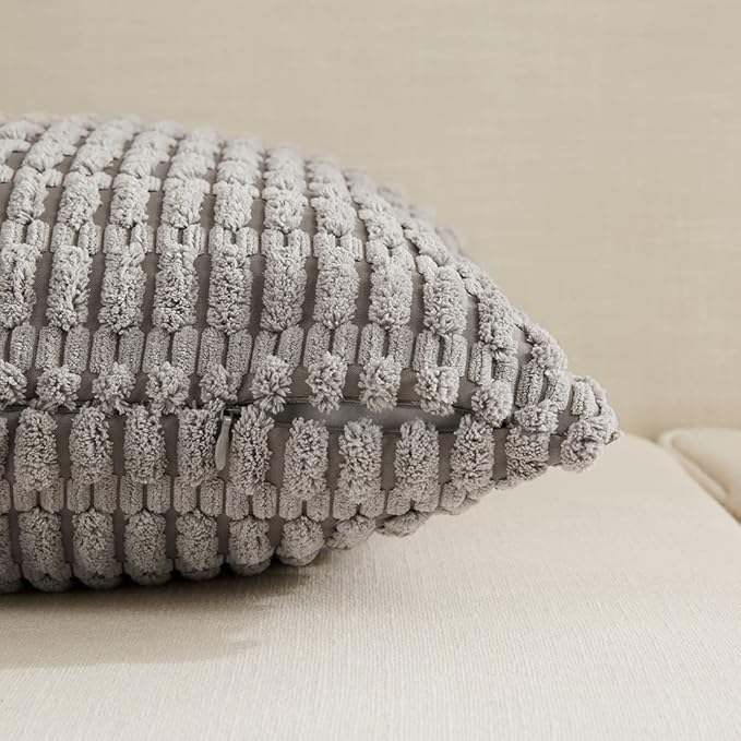 Fancy Homi 4 Packs Neutral Boho Long Lumbar Decorative Throw Pillow Covers - Image 3
