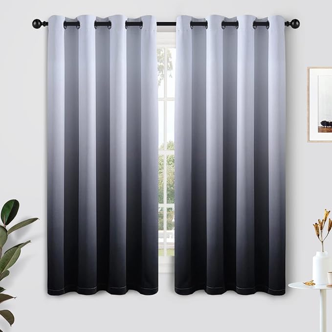 SimpleHome Ombre Curtains 52 x 63 Inch by SimpleHome