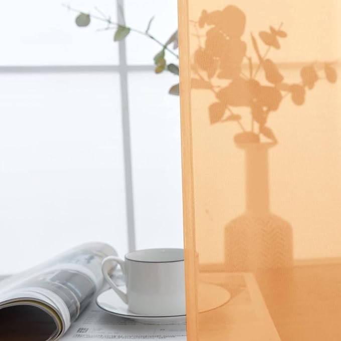 SpaceDresser Sheer Voile Window Treatment Rod Pocket Curtain Panels - Image 5