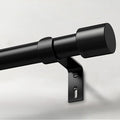 IFELS Heavy Duty Curtain Rods for Windows 48 to 84 Inch, 1 Inch Black Curtain by IFELS