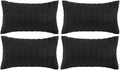 Fancy Homi 4 Packs Boho Black Decorative Throw Pillow Covers 12x20 Inch by Fancy+Homi