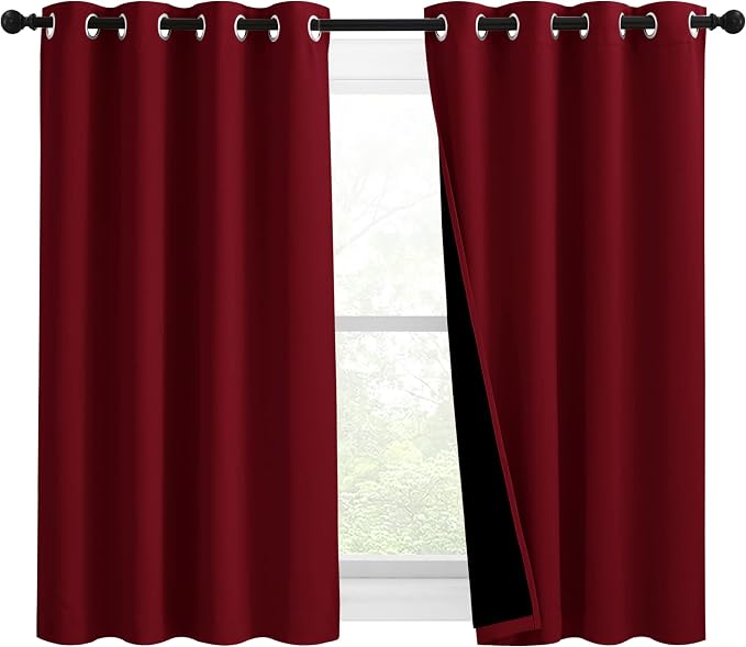 NICETOWN Kitchen Full Blackout Curtain Panels, Super Thick and Soft Insulated by NICETOWN