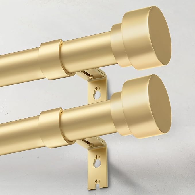IFELS 2 Pack Heavy Duty Curtain Rods by IFELS