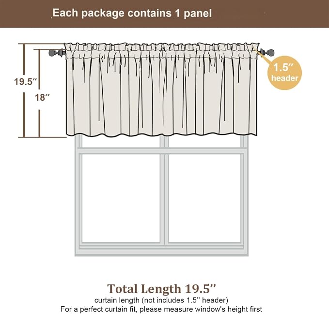 Chyhomenyc Light Green Short Curtain Valance - Image 4