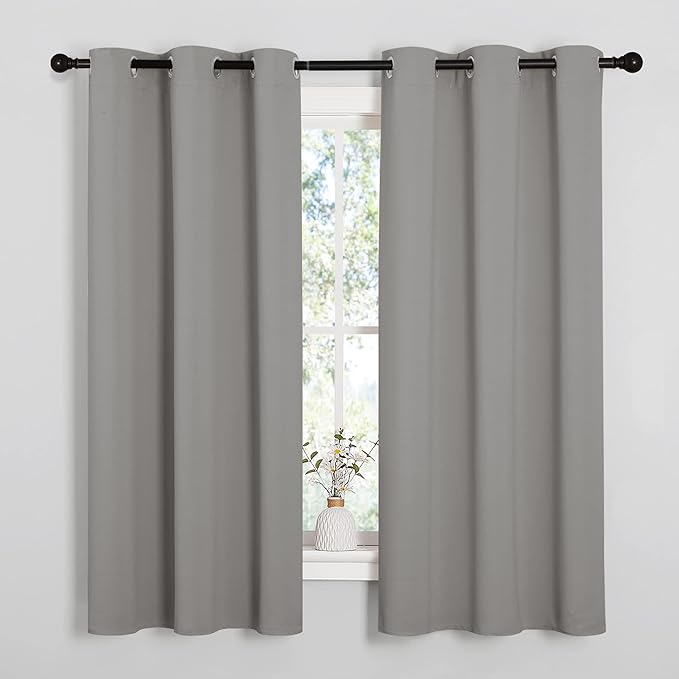 NICETOWN Blackout Curtains 63 inches Long, Thermal Insulated Solid Grommet Top by NICETOWN