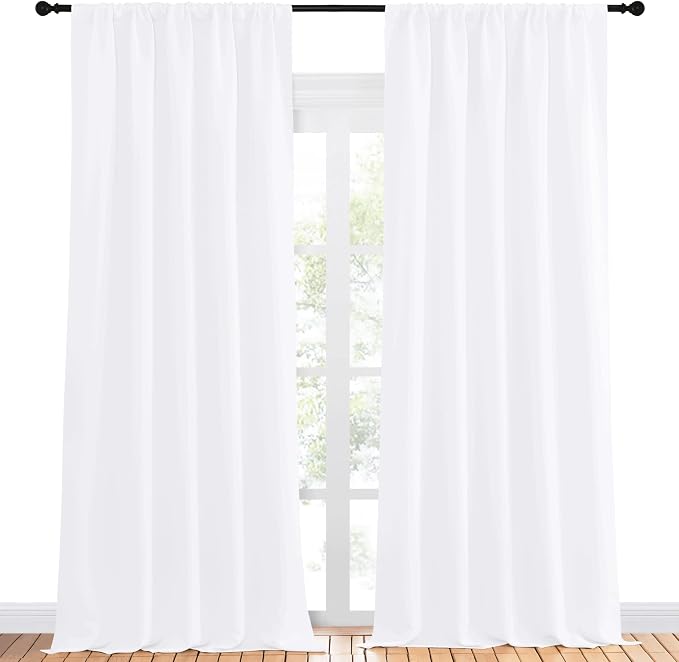 NICETOWN White Bedroom Curtain Panels - Image 2