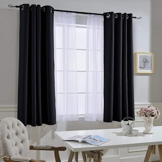 NICETOWN Black Out Curtains 54 inch Long - Image 6