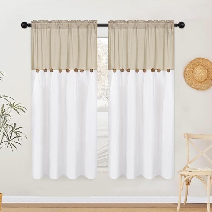 FRAMICS Farmhouse Cotton Linen Curtains - Image 2