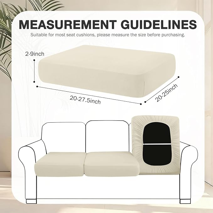 hyha 12Pcs Patio Cushion Covers, Stretch Outdoor Couch Cushion Covers - Image 2