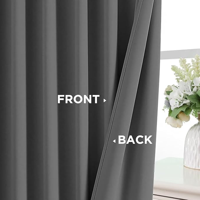 Joydeco Blackout Curtains 90 Inch Length 2 Panels Set, Thermal Insulated Long - Image 9