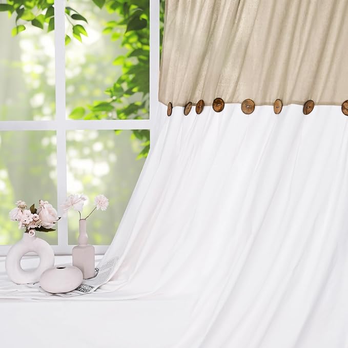 FRAMICS Farmhouse Cotton Linen Curtains - Image 6