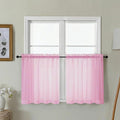 Gwine Short Kitchen Sheer Curtains 24 Inch Length by Gwine