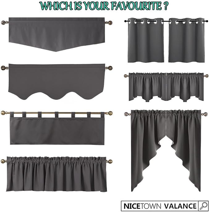 NICETOWN Black Valances for Windows - Image 7
