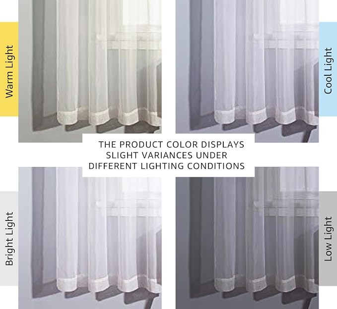 NICETOWN Sheer Curtains Panel 72" Long - Image 2