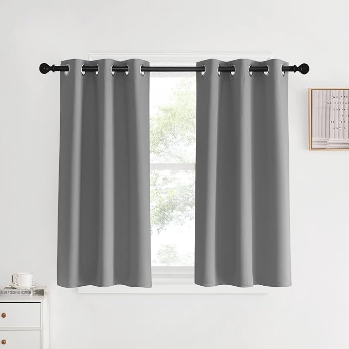 NICETOWN Room Darkening Kitchen Curtains, 2 Panels, 34 by 40, Window Treatment by NICETOWN