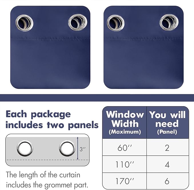 MIULEE Blackout Curtains for Bedroom Living Room Thermal Insulated Room - Image 6