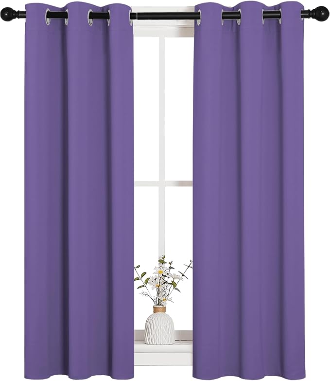 NICETOWN Window Curtain Panels, Thermal Insulated Solid Grommet Blackout - Image 2
