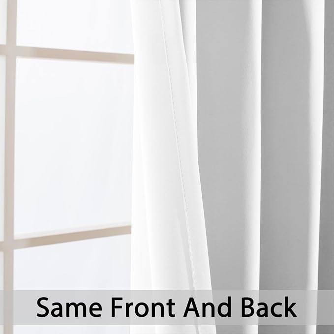 Yakamok Wide Thermal Blackout Patio Door Curtain Panel, Pure White Grommet - Image 3