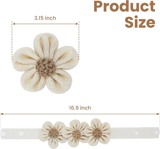 KLOGTSIND Flower Curtain Tiebacks, 2 Pack Boho Curtain Ties Elegant Three - Image 3