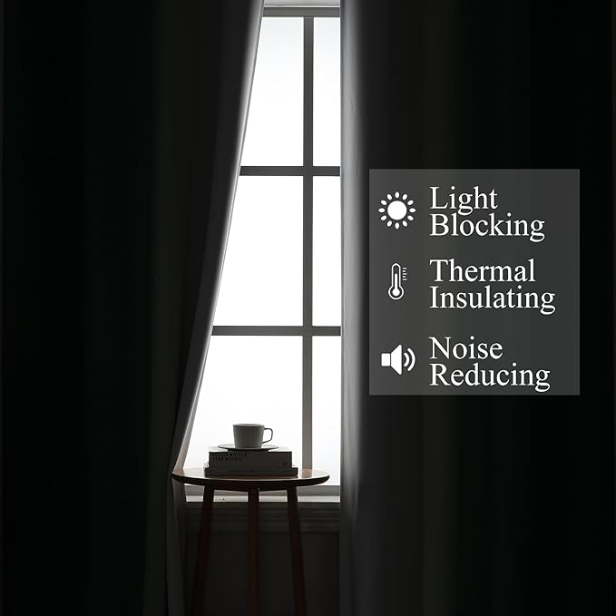 Green and Greyish White Blackout Curtains 52Wx45L 2 Panels | Ombre Curtains - Image 3