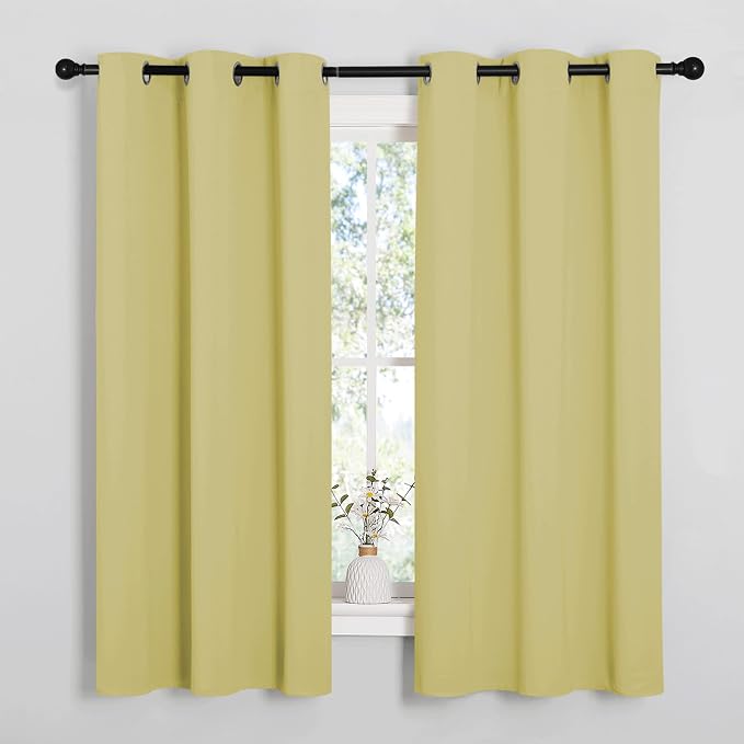 NICETOWN Paler Yellow Blackout Curtains by NICETOWN