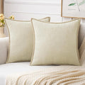 MIULEE Pack of 2 Christmas Pillow Covers 20x20 Inch Cream White Farmhouse by MIULEE