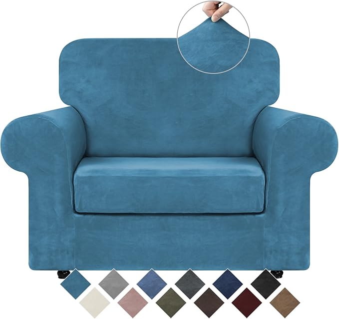 WEERRW Velvet Stretch Chair Sofa Slipcover by WEERRW