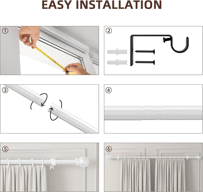 SMODBRODRE Curtain Rods for Window 48 to 84-93 - Image 4