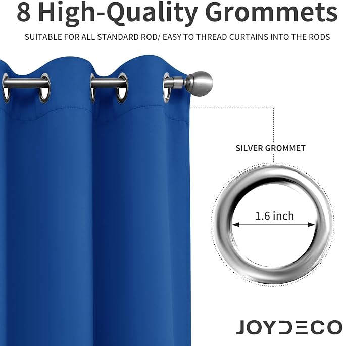 Joydeco Blackout Curtains 54 Inch Length 2 Panels Set, Thermal Insulated Long - Image 5