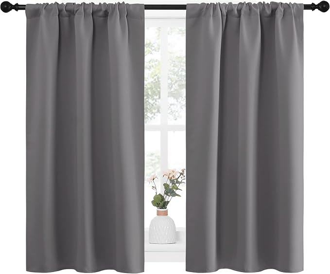NICETOWN Grey Window Curtains for Bedroom - Image 4