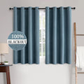 MIULEE Linen Texture Curtains for Bedroom Solid 100% Blackout Thermal Insulated by MIULEE