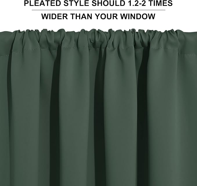 RYB HOME Blackout Curtains for Bedroom Living Room 63 inches Long, Thermal - Image 6