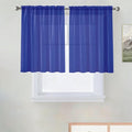 SpaceDresser Basic Rod Pocket Sheer Voile Window Curtain Panels Sapphire 1 Pair by SpaceDresser