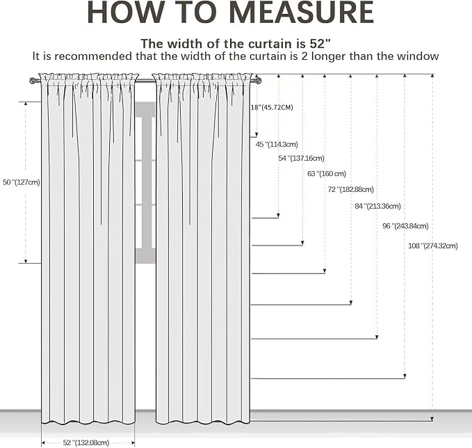 youleyar Solid Sheer Rod Pocket Curtain Voile Draperies 2 Panels White Beige - Image 7