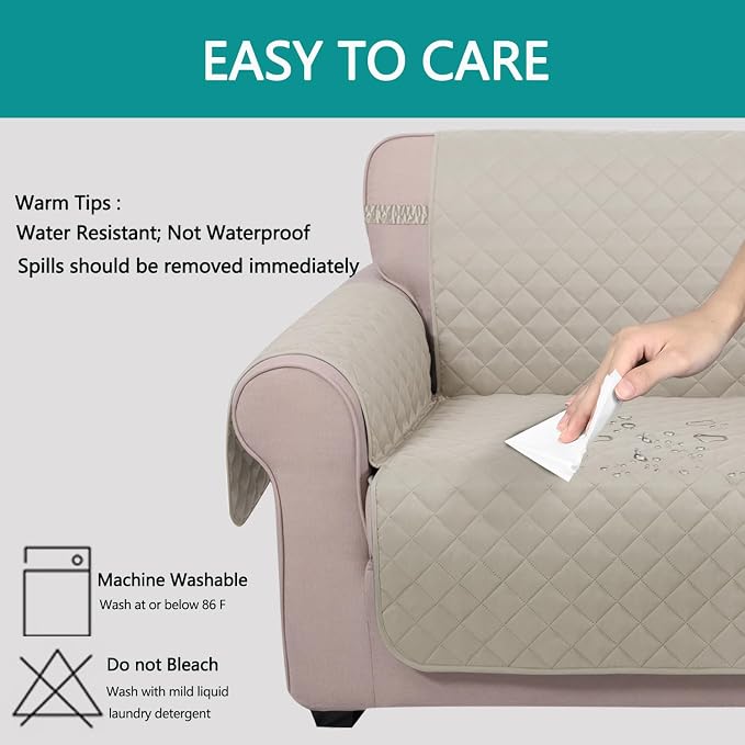 U-NICE HOME 4 Seater Sofa Cover 91 Inch Large Couch Covers - Image 5