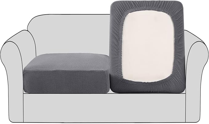 H.VERSAILTEX High Stretch Individual Seat Cushion Covers Sofa Slipcovers Couch by HVERSAILTEX