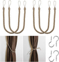 BEL AVENIR Curtain Rope Tiebacks, Drapery Rope Holdbacks by BELAVENIR