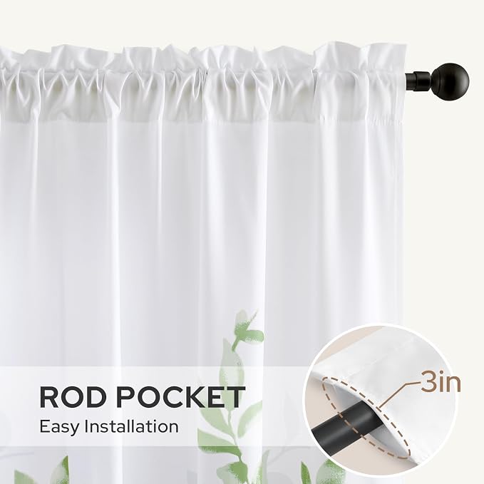 HOMEIDEAS Kitchen Curtains, Short Non-See-Through Privacy 30X36 Inch Length - Image 6