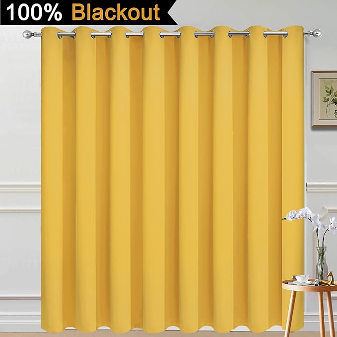 Yakamok 100% Blackout Thermal Insulated Curtains, Noise Reducing Barrier Panel - Image 2