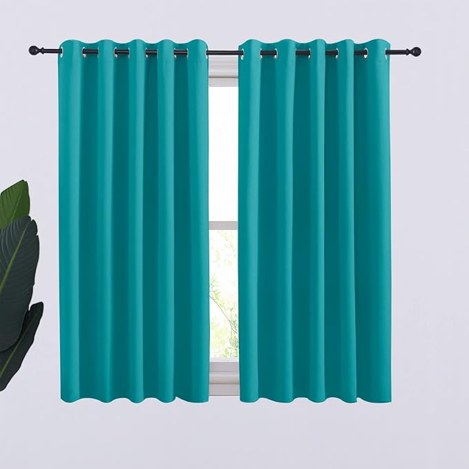 NICETOWN Peacock Teal Thermal Insulated Curtains Blackout Draperies, Window by NICETOWN