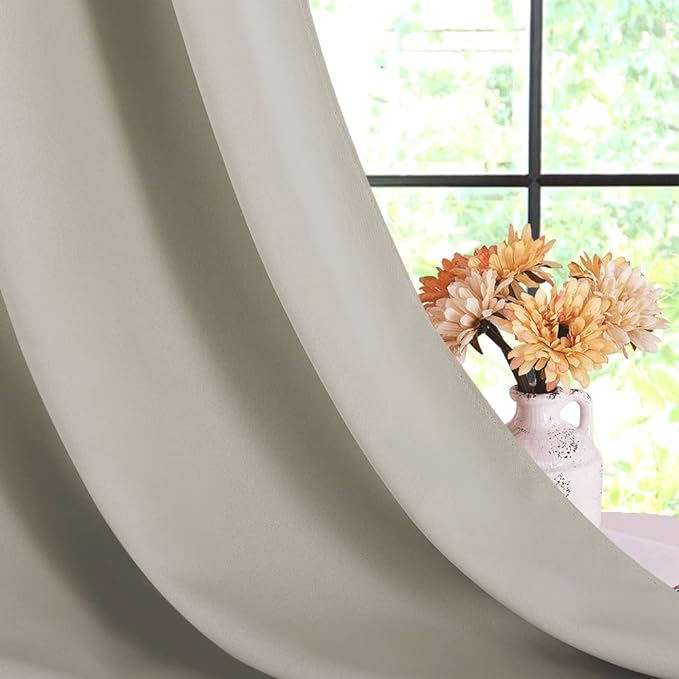 NICETOWN Thermal Insulated Narural Blackout Curtains - Image 6