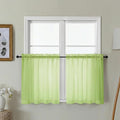Gwine Short Kitchen Sheer Curtains 24 Inch Length by Gwine