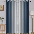 SimpleHome Navy Blue Ombre Room Darkening Curtains by SimpleHome