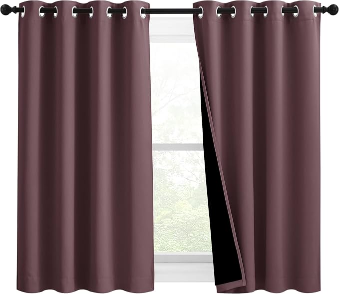 NICETOWN Warm Curtains for Winter, Bedroom Full Blackout Curtain Panels by NICETOWN